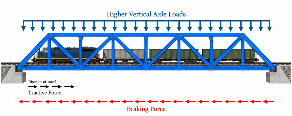 Open Web Girder Bridge in Railway
